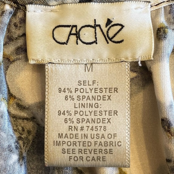 Cache Black Geometric Jewel Print Drape Dress Size M - Picture 15 of 16